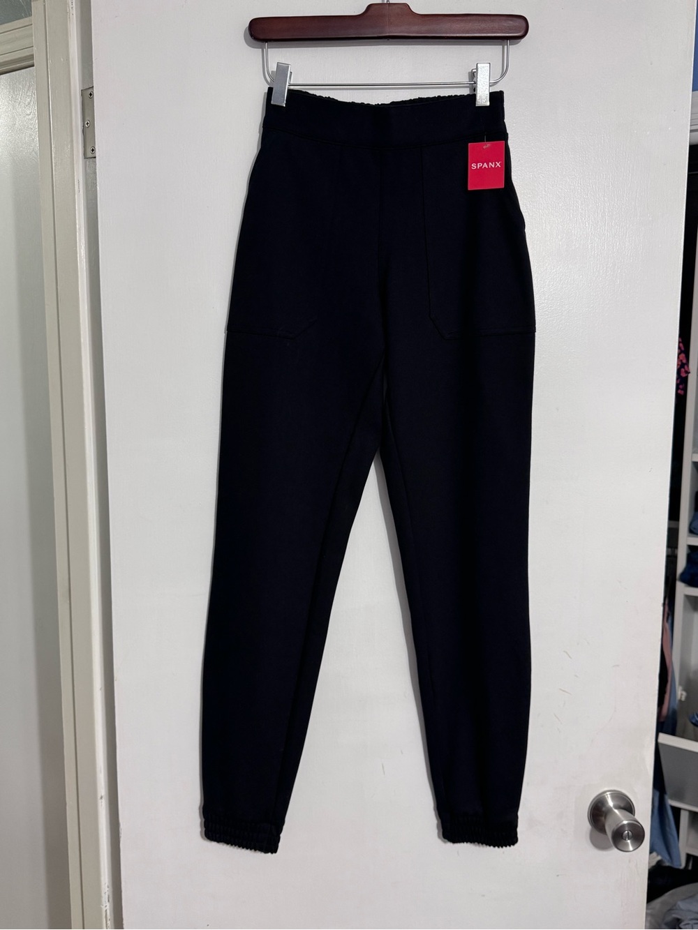 SPANX The Perfect Pant Jogger 20350R Black Stretch Casual Office Women's Sz S